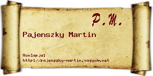 Pajenszky Martin névjegykártya